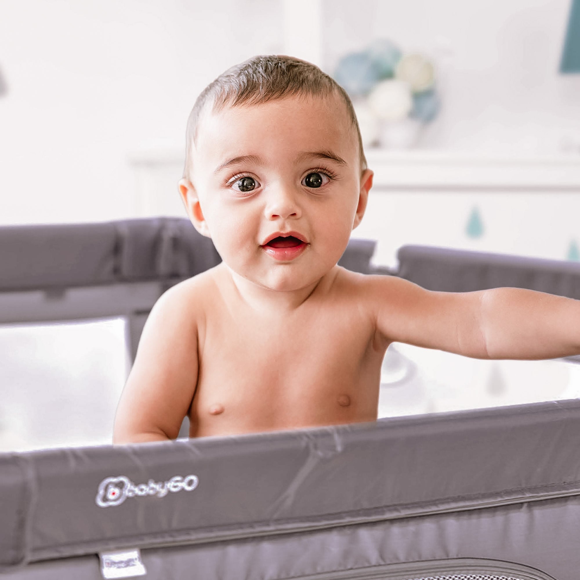 XXL Laufstall Laufgitter Krabbelgitter mit 48 Bälle Playpark BabyGo