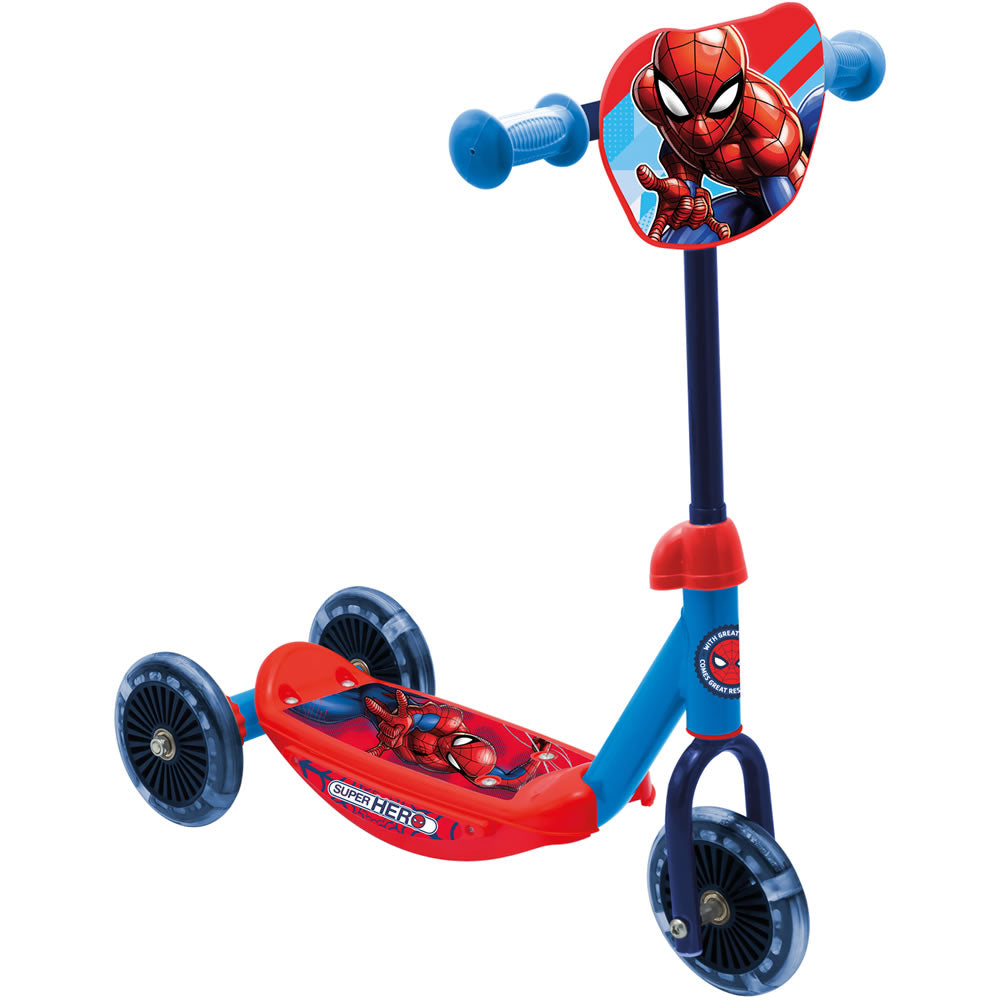 kinderfahrräder 3 jahre Spider-Man 3-Rad Kinder Roller – Marvel Scooter ab 3 Jahren