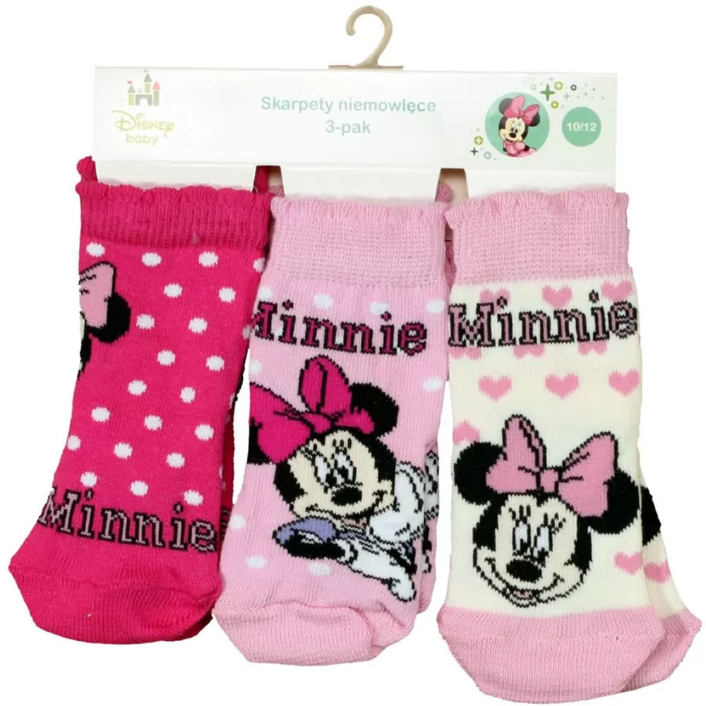 Minnie Maus Socken Strümpfe Baby Kinder Disney 3 Paar