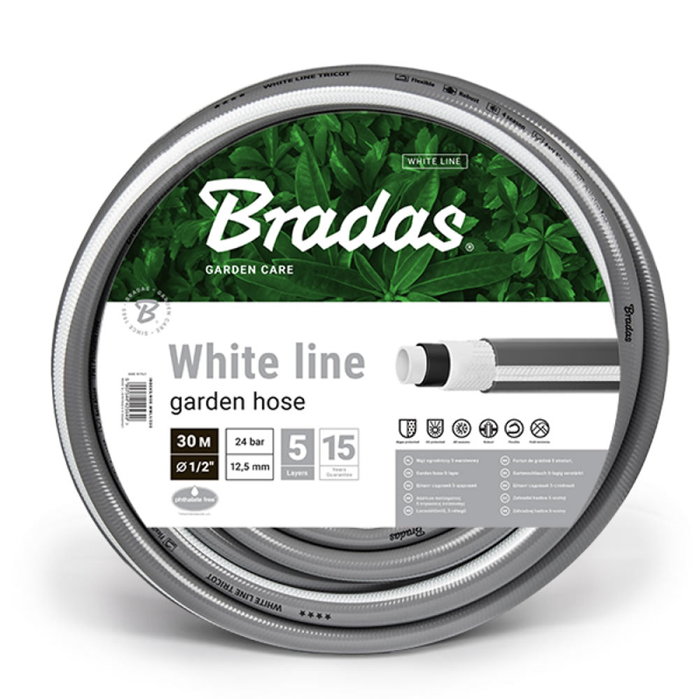 Bradas 1/2" Zoll Gartenschlauch White Line