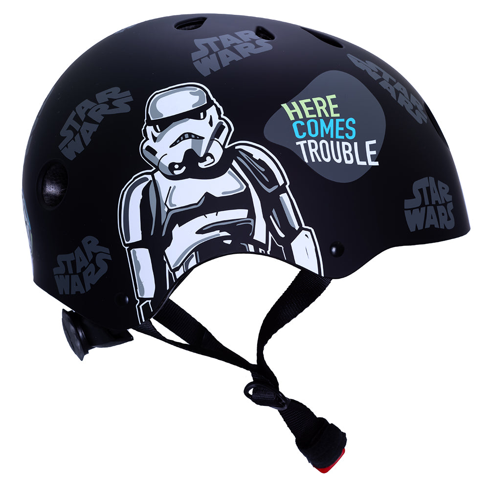 Star Wars Skaterhelm Fahrradhelm Kinder Helm verstellbar 52 - 56 cm Schwarz