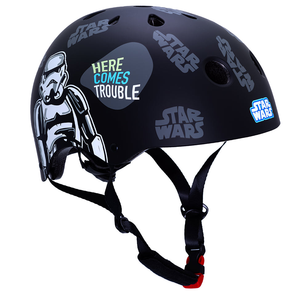 Star Wars Skaterhelm Fahrradhelm Kinder Helm verstellbar 52 - 56 cm Schwarz