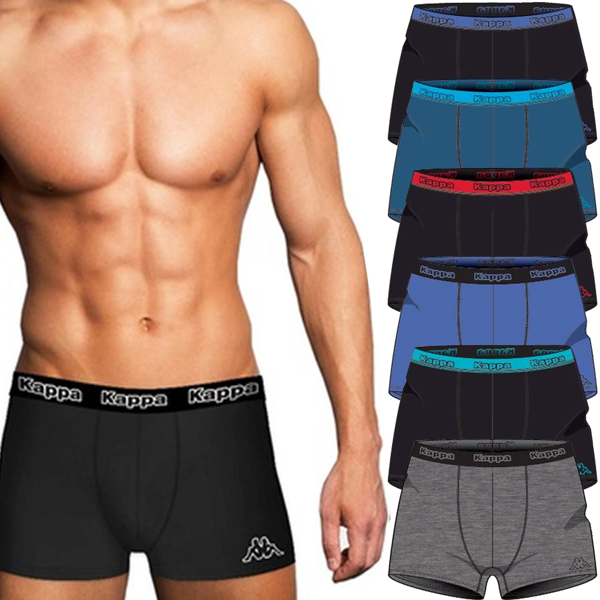 Kappa Boxershorts Herren Unterhose 6er Pack Sortiert