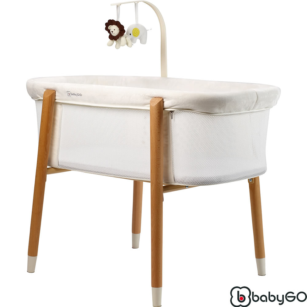 BabyGo side bed cradle baby bed Amila cream