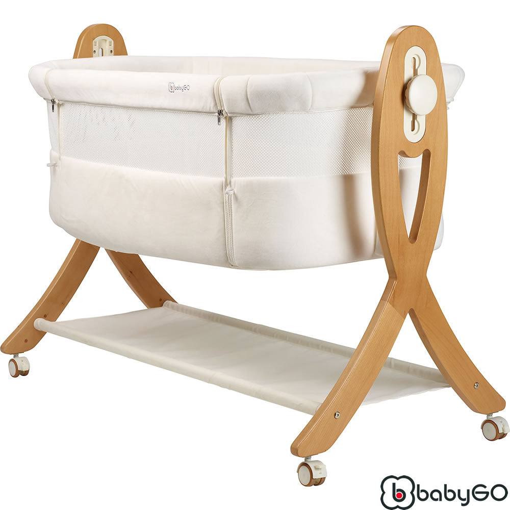 BabyGo side bed cradle SidebySide cream