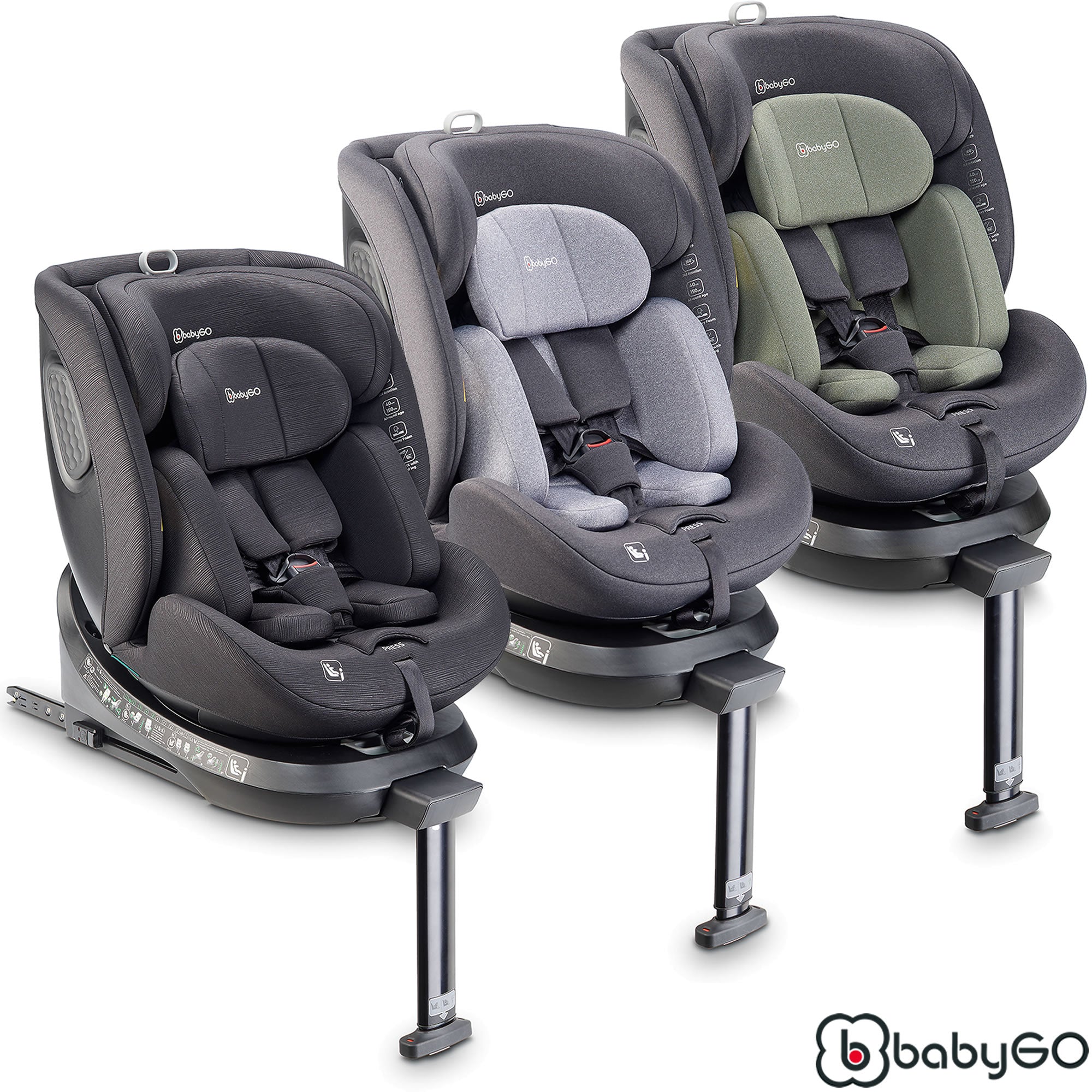 Babygo Autositz Kindersitz Move 360 Grad I-Size Isofix