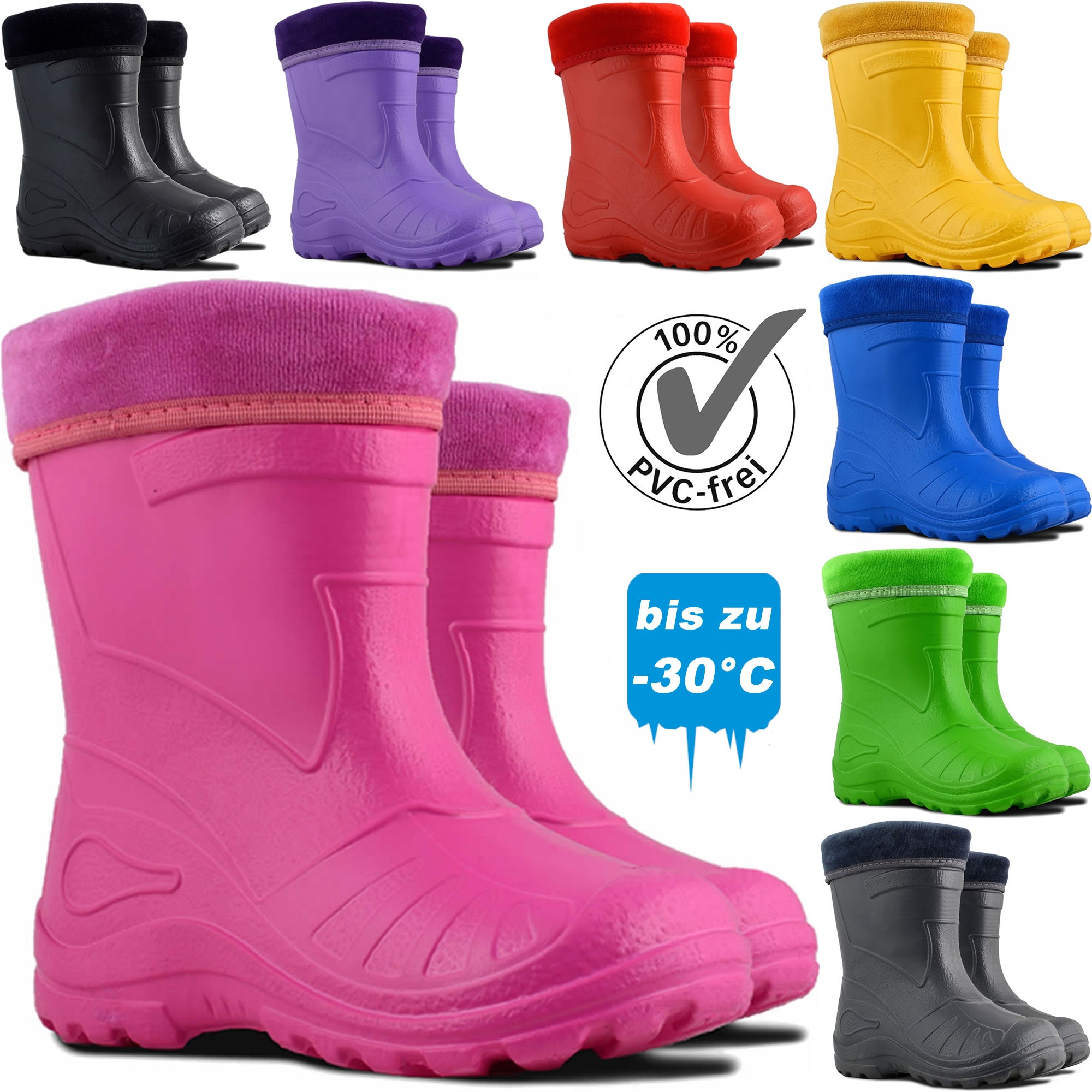 KOLMAX super light Eva children's rubber boots lined