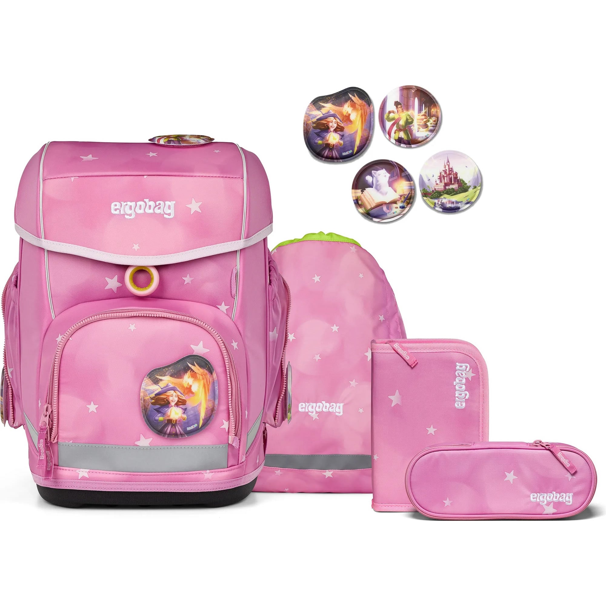 Ergobag Cubo Schulranzen Wolkenzaubär – Set 5-tlg.