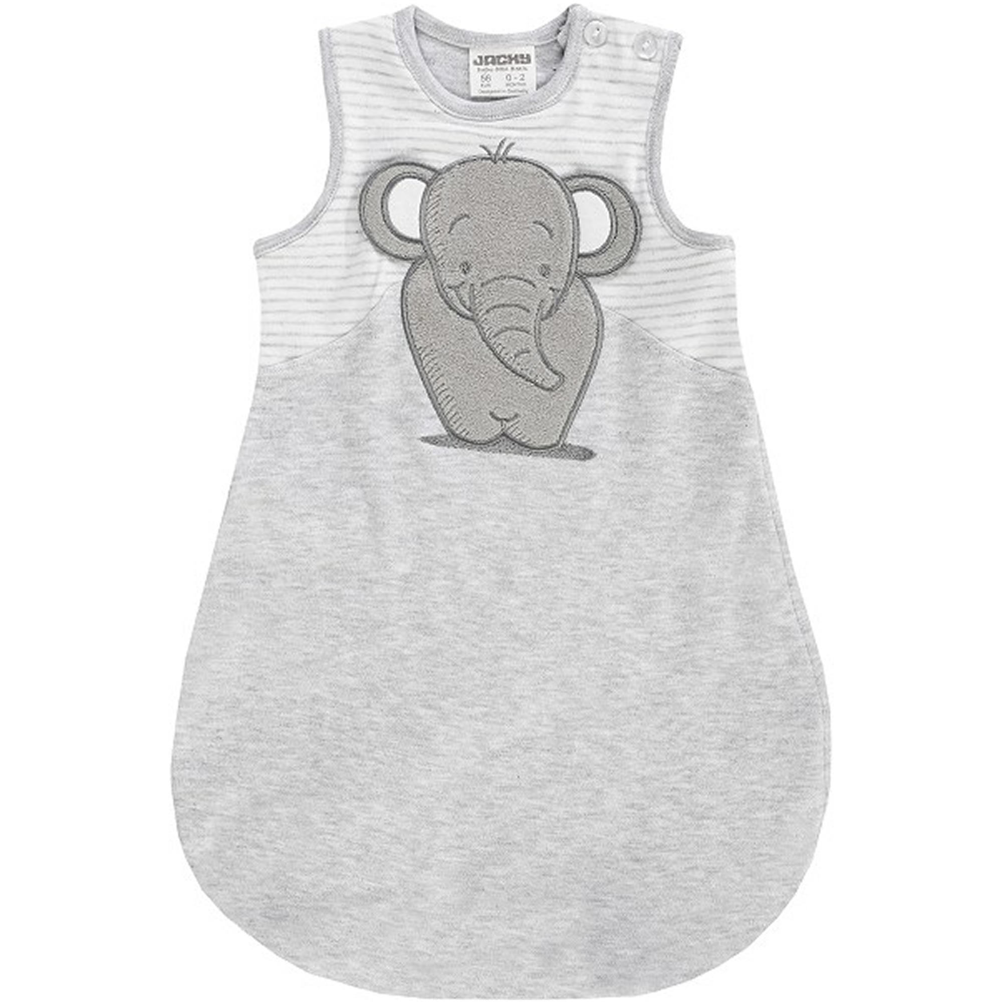 schlafsack elefant Jacky Baby Schlafsack Ärmellos Elefant Grau Melange