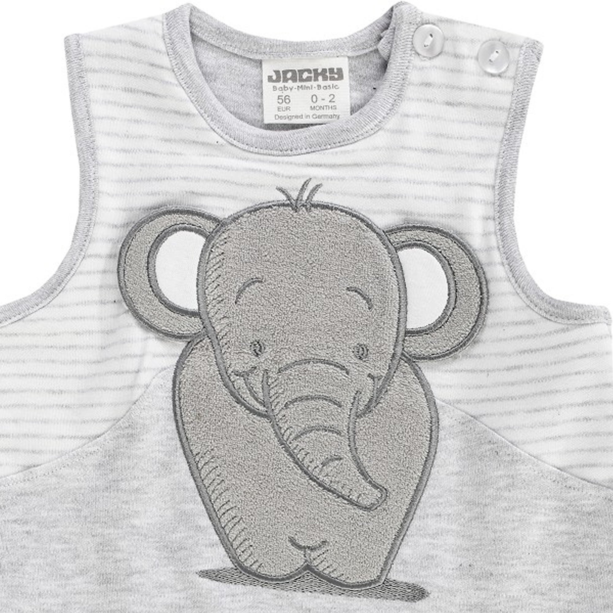 jacky basic schlafsack Jacky Baby Schlafsack Ärmellos Elefant Grau Melange