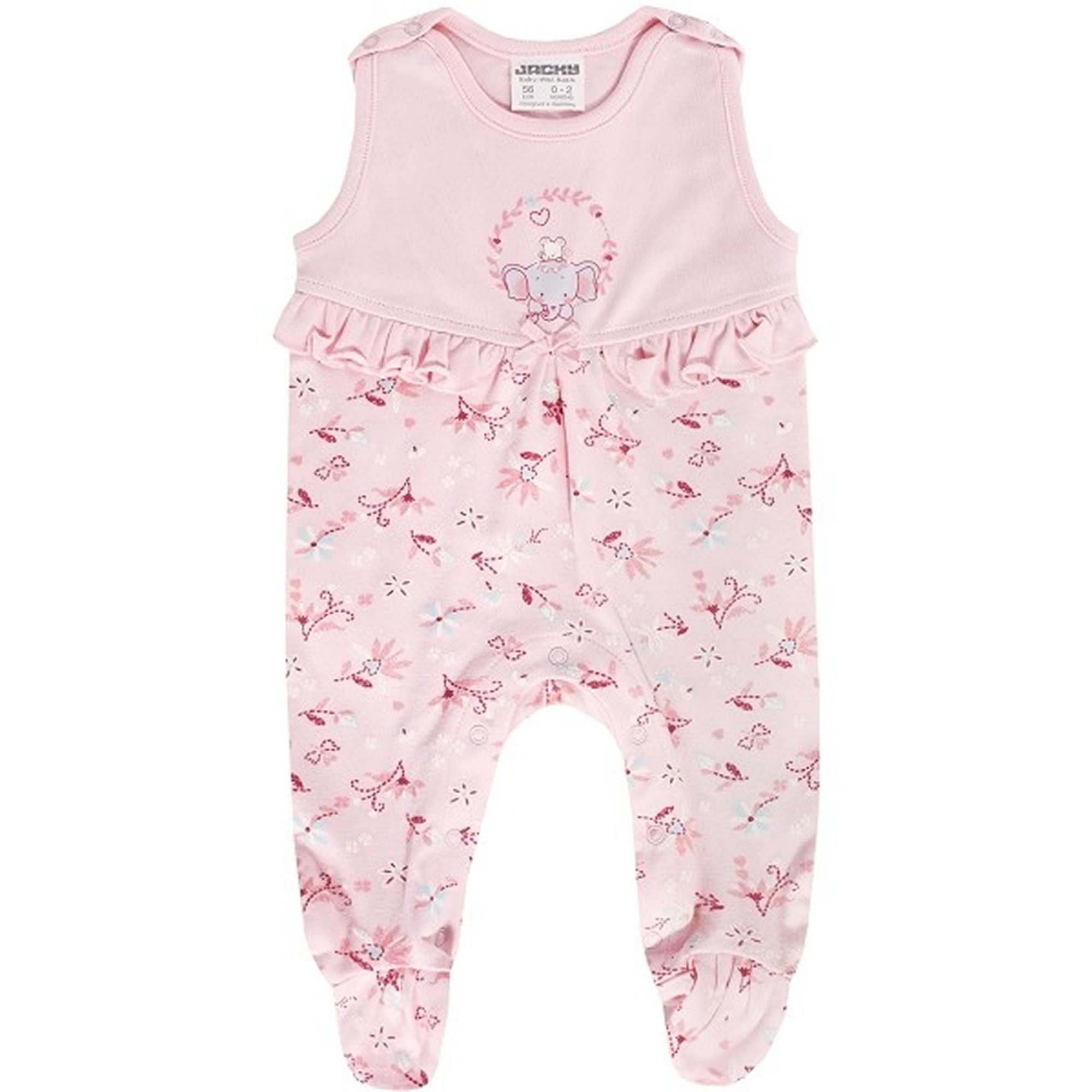 Jacky Baby Strampler Rosa Elefant BIO-Baumwolle