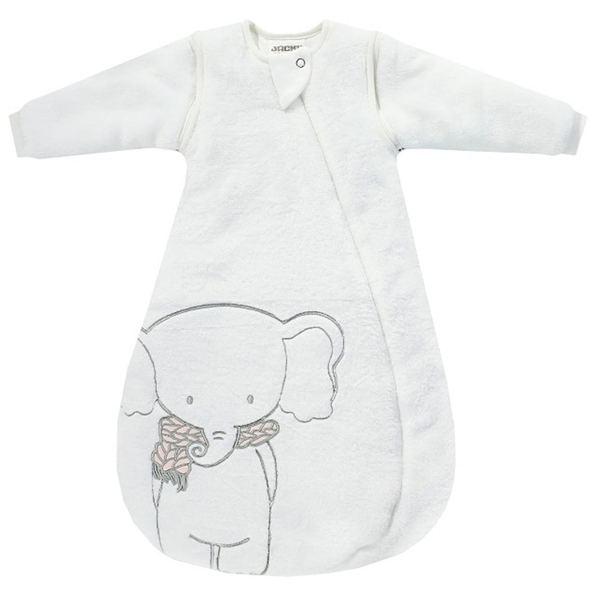 schlafsack für baby Jacky Baby Schlafsack Winter abnehmbare Ärmel Elefant Weiß Offwhite