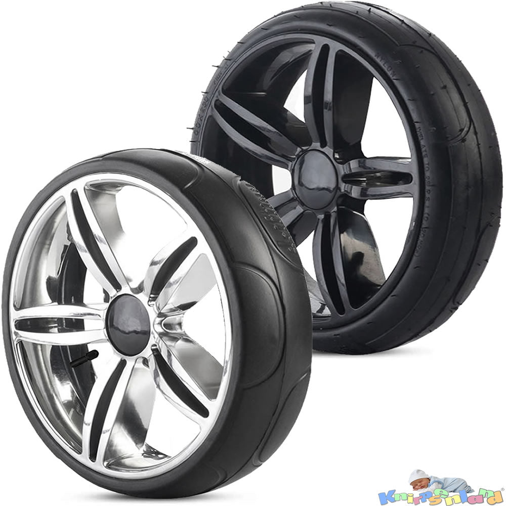 Knirpsenland stroller wheel 12.5 inch Irys Chrome / Black