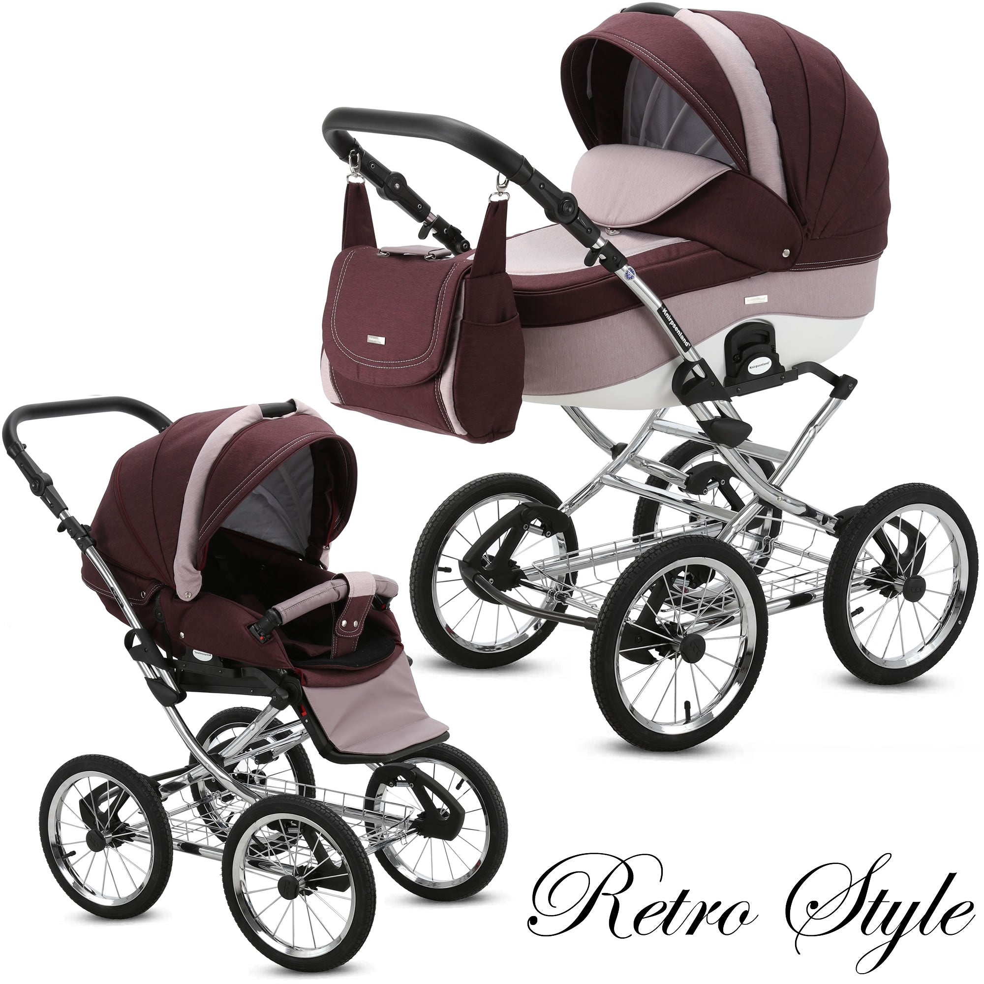 Knirpsenland combi stroller retro style