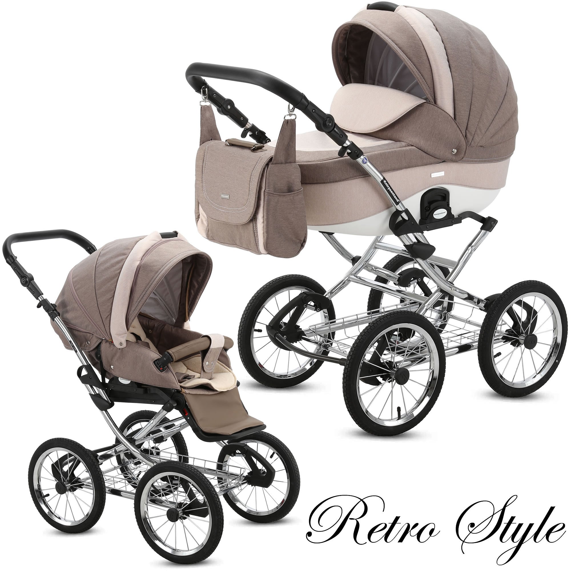 Knirpsenland combi stroller retro style