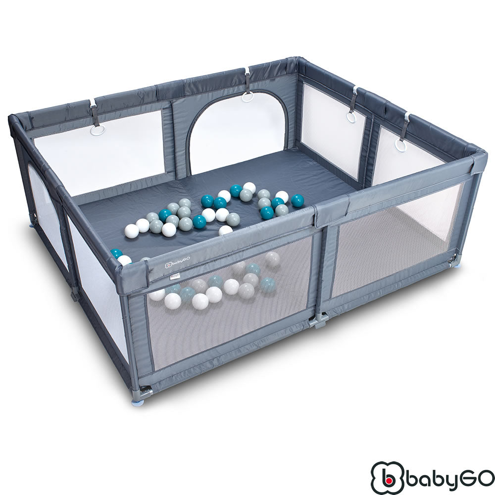 BabyGo XXL playpen playpen crawling area incl. 48 balls play park