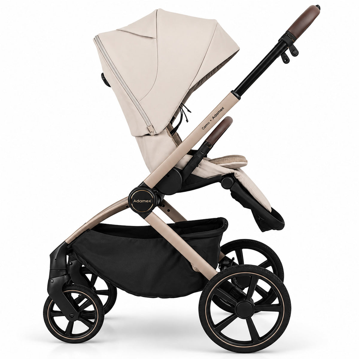 Adamex COMO 2-in-1 Kinderwagen Natura Beige – faltbare Babywanne