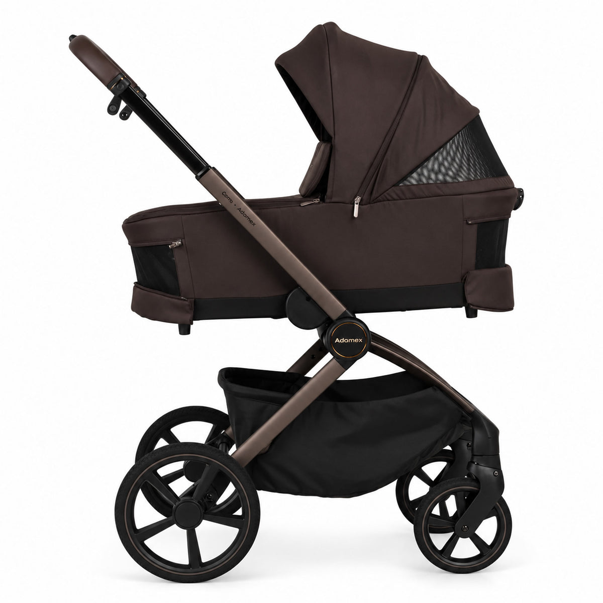 Adamex COMO 2-in-1 Kinderwagen Braun – faltbare Babywanne