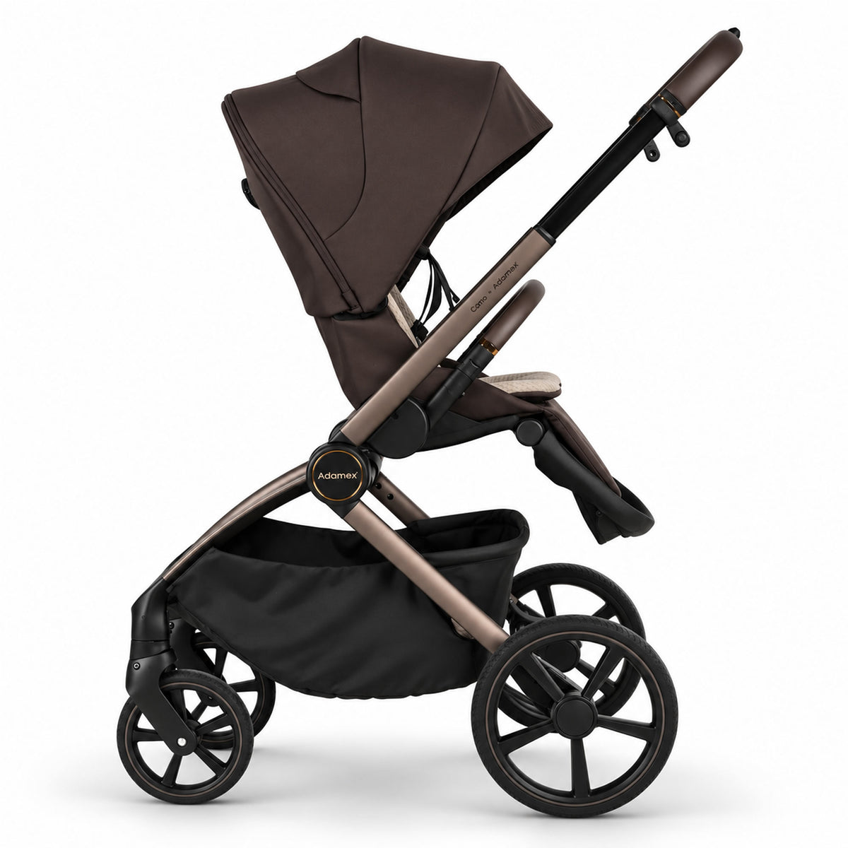 Adamex COMO 2-in-1 Kinderwagen Braun – faltbare Babywanne