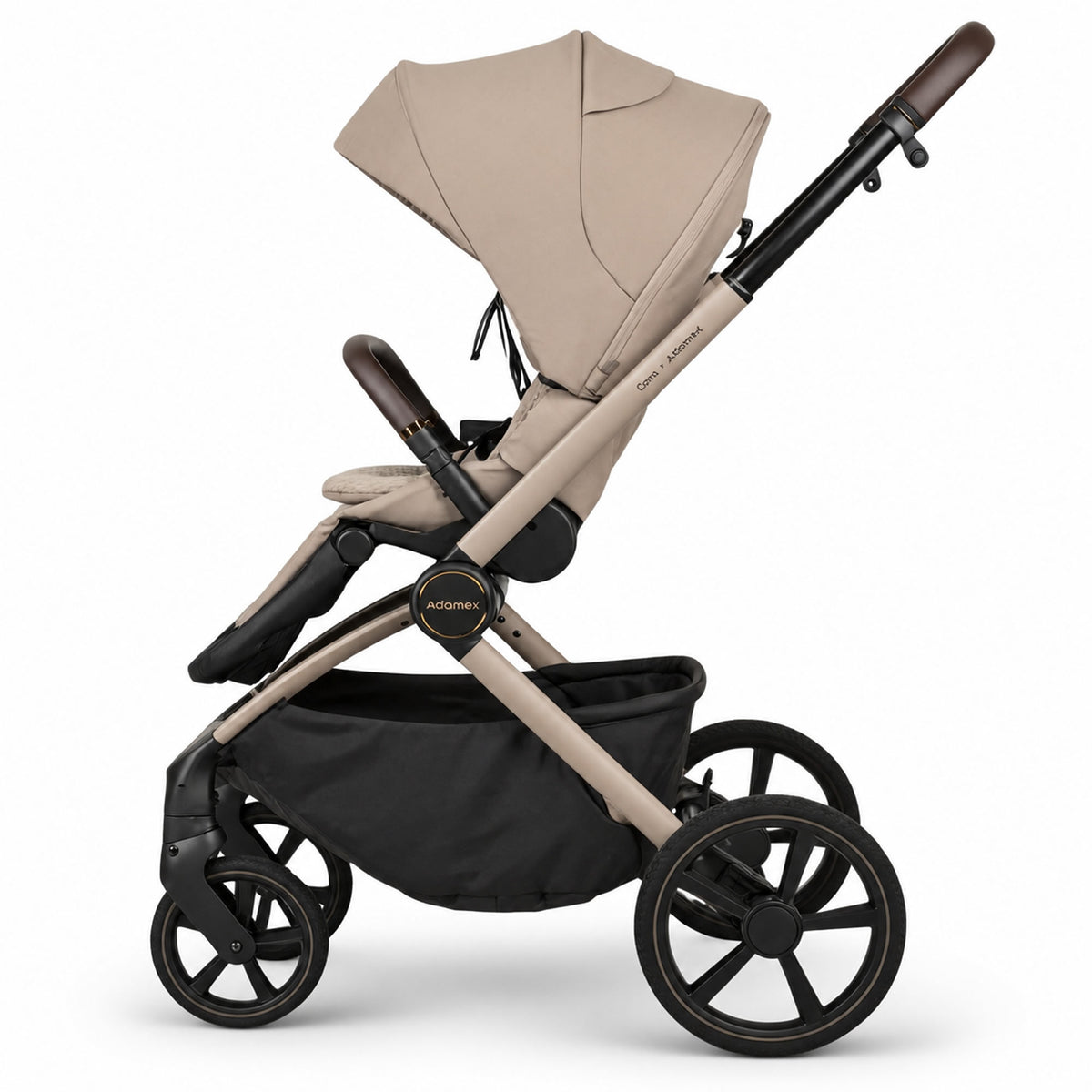 Titel: Adamex COMO 2-in-1 Kinderwagen Cappuccino – faltbare Babywanne