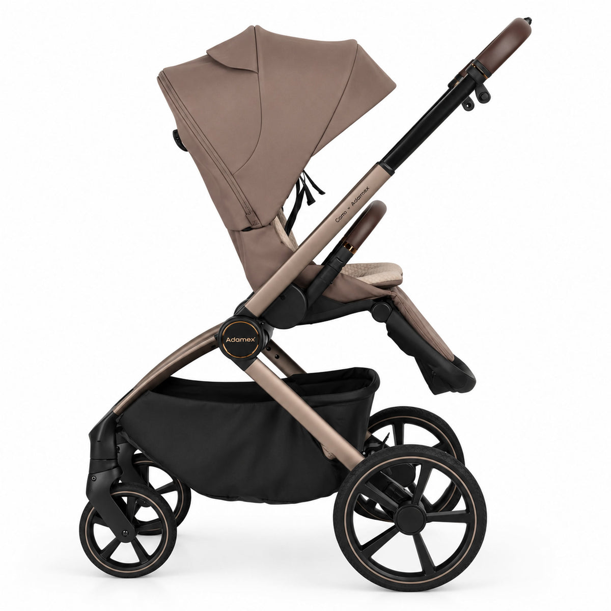 Adamex COMO 2-in-1 Kinderwagen Taupe – faltbare Babywanne