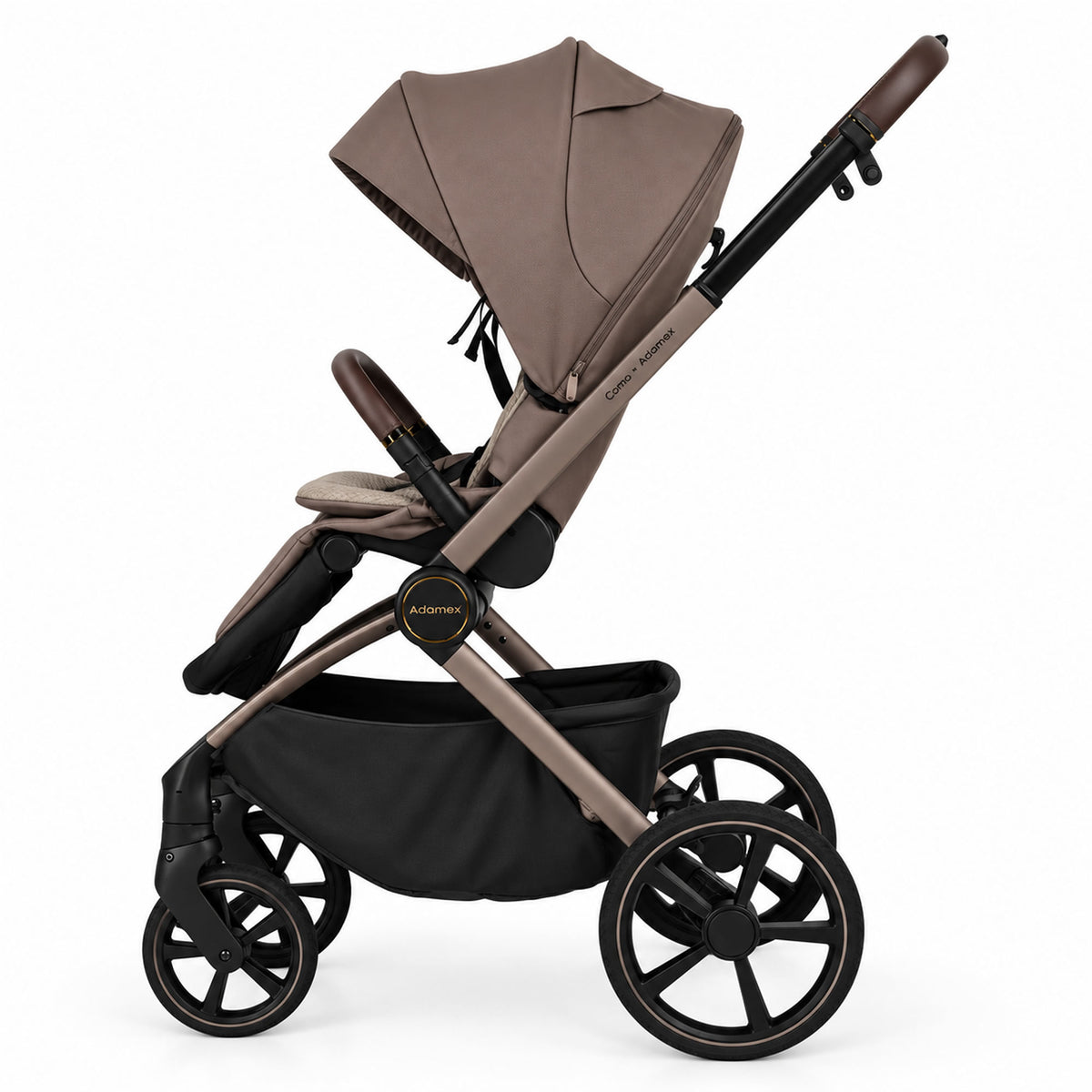 Adamex COMO 2-in-1 Kinderwagen Taupe – faltbare Babywanne