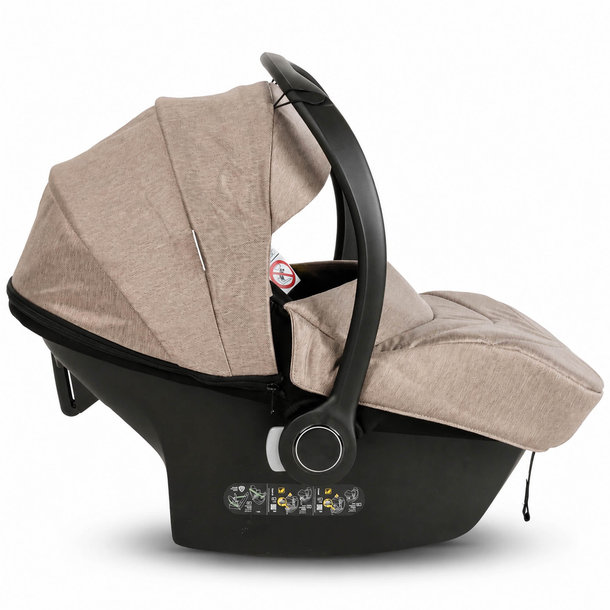 Avionaut Cosmo 2.0 i-Size Babyschale – Cappuccino Taupe | Retro Style Chrome Edition