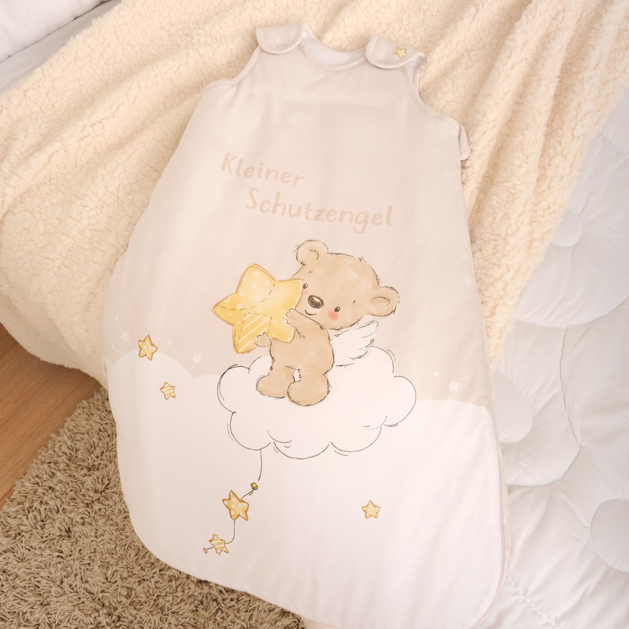 babybest® Babyschlafsack Kleiner Schutzengel – Ganzjahres Schlafsack 2,5 TOG – 70 cm