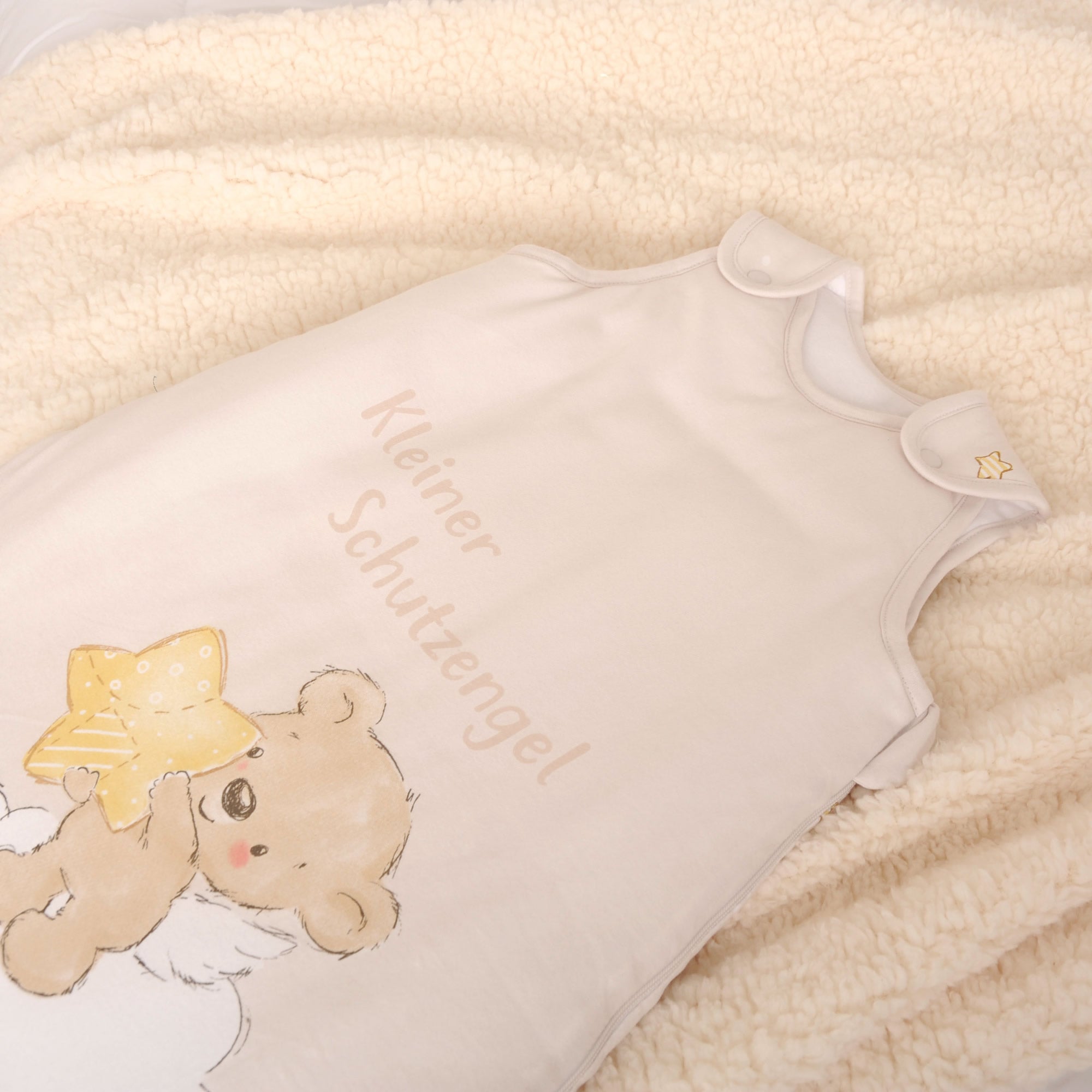 babybest® Babyschlafsack Kleiner Schutzengel – Ganzjahres Schlafsack 2,5 TOG – 70 cm