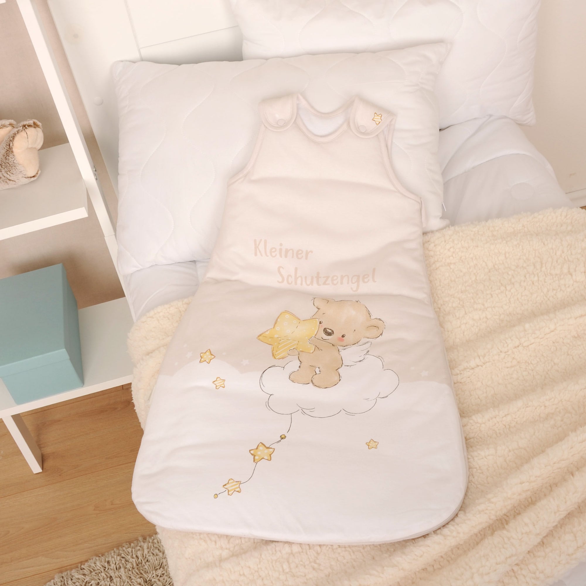 babybest® Babyschlafsack Kleiner Schutzengel – Ganzjahres Schlafsack 2,5 TOG – 70 cm