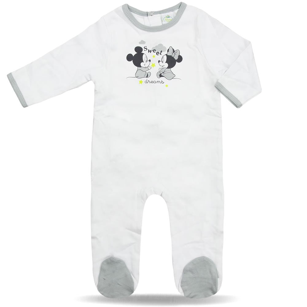 Baby Strampler Set Erstlingsset Mütze Latz Mickey Minnie Maus