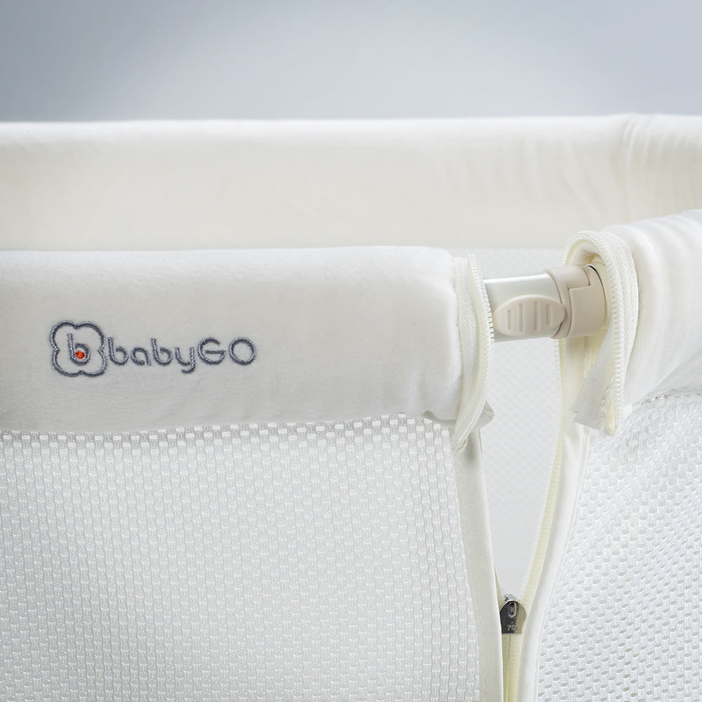 BabyGo Beistellbett Amila Wiege Babybett Creme