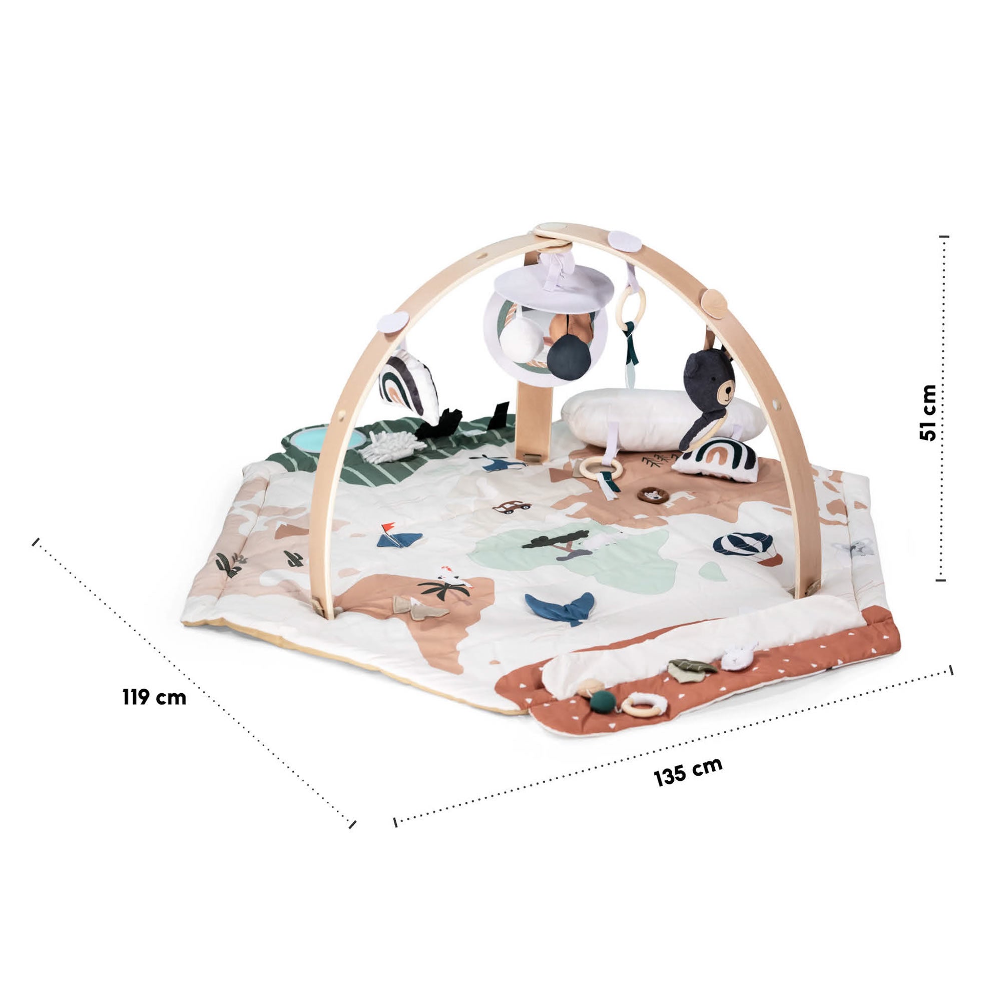 BabyGO Bianca Krabbeldecke mit Spielbogen & Activity Center