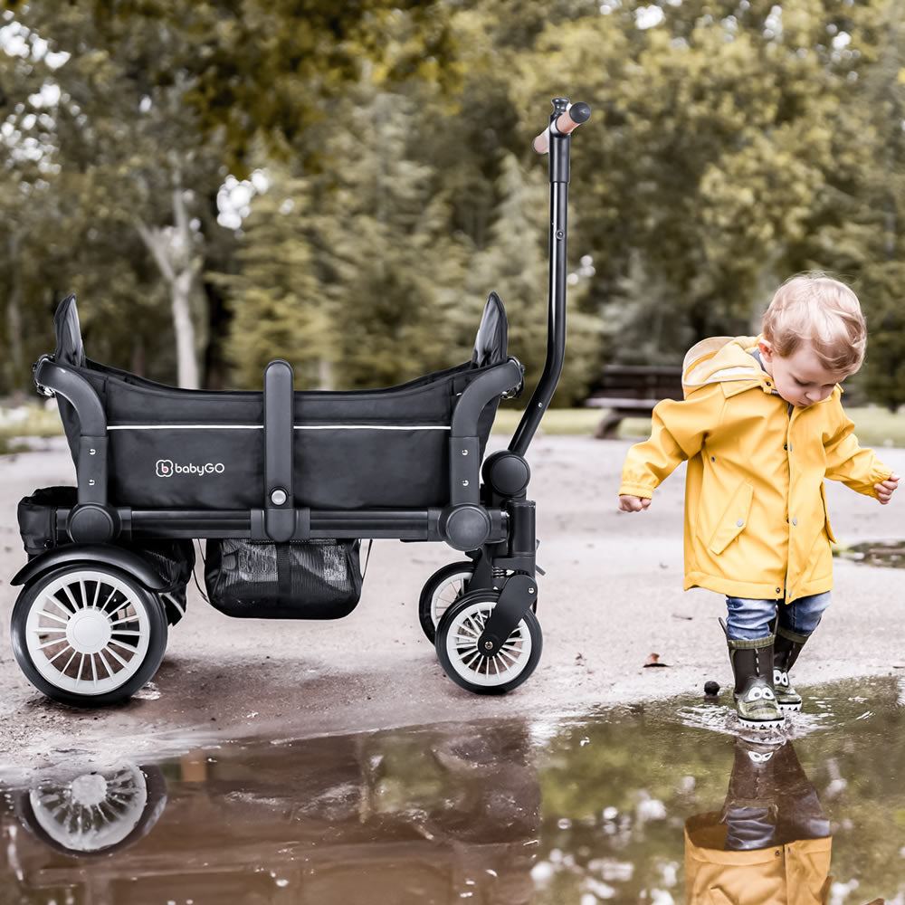 BabyGo Bollerwagen Zwillingswagen Kinderwagen Buggy Cozy Rider