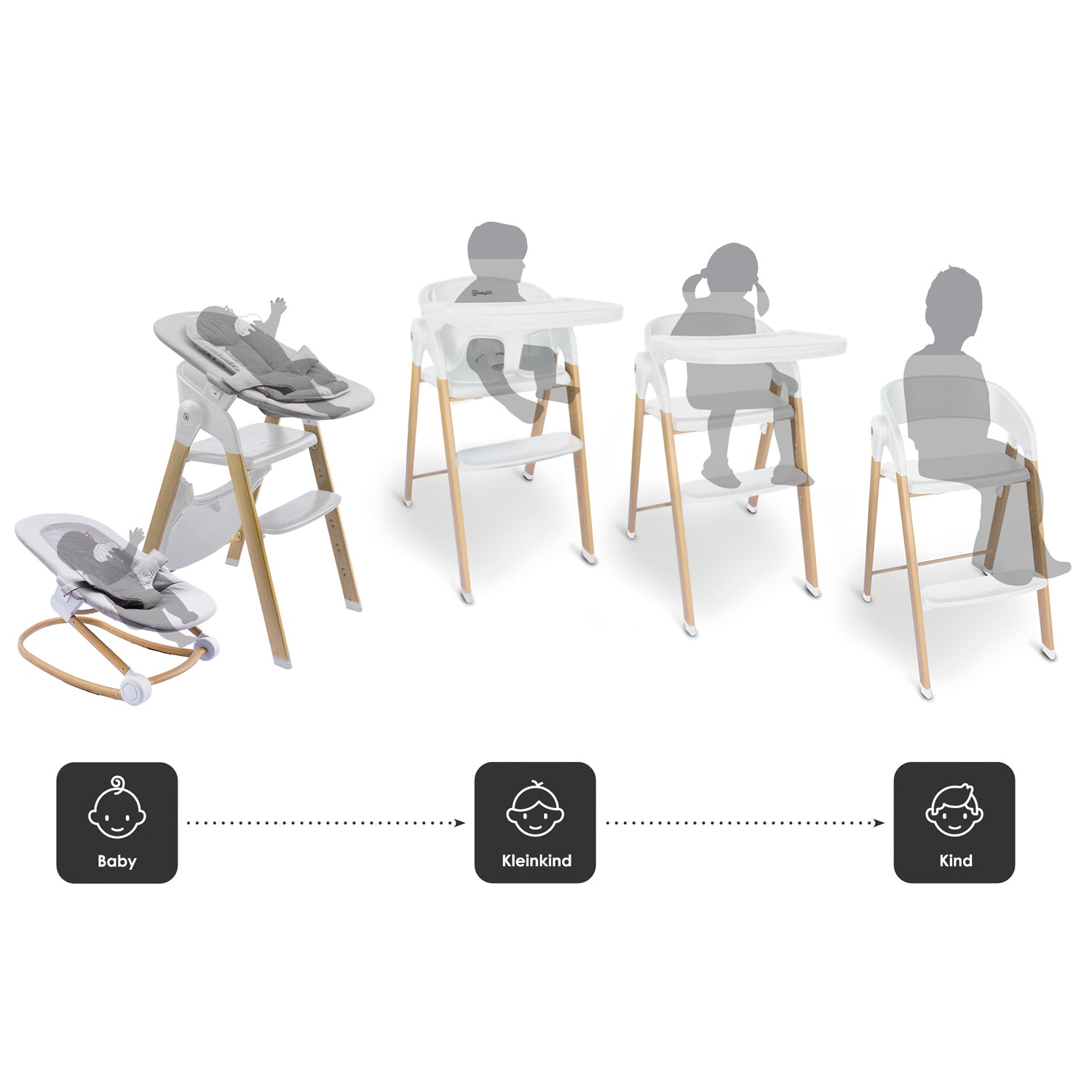 High chair children's chair Skandi BabyGo