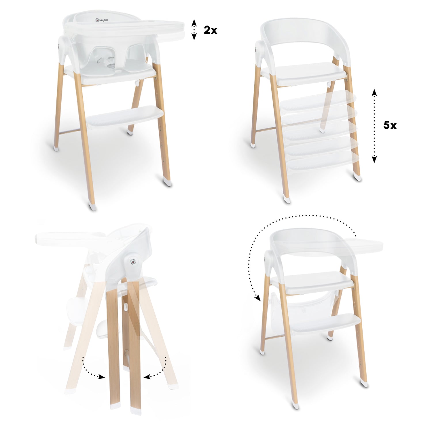 High chair children's chair Skandi BabyGo