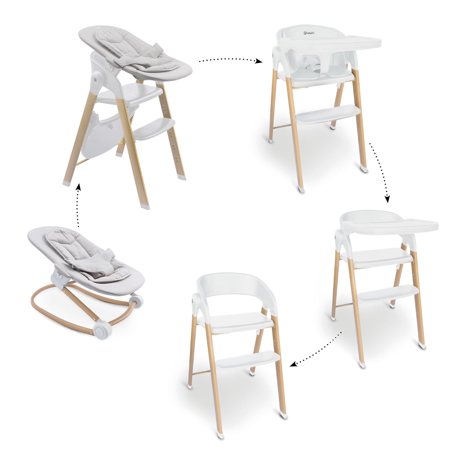 High chair children's chair Skandi BabyGo