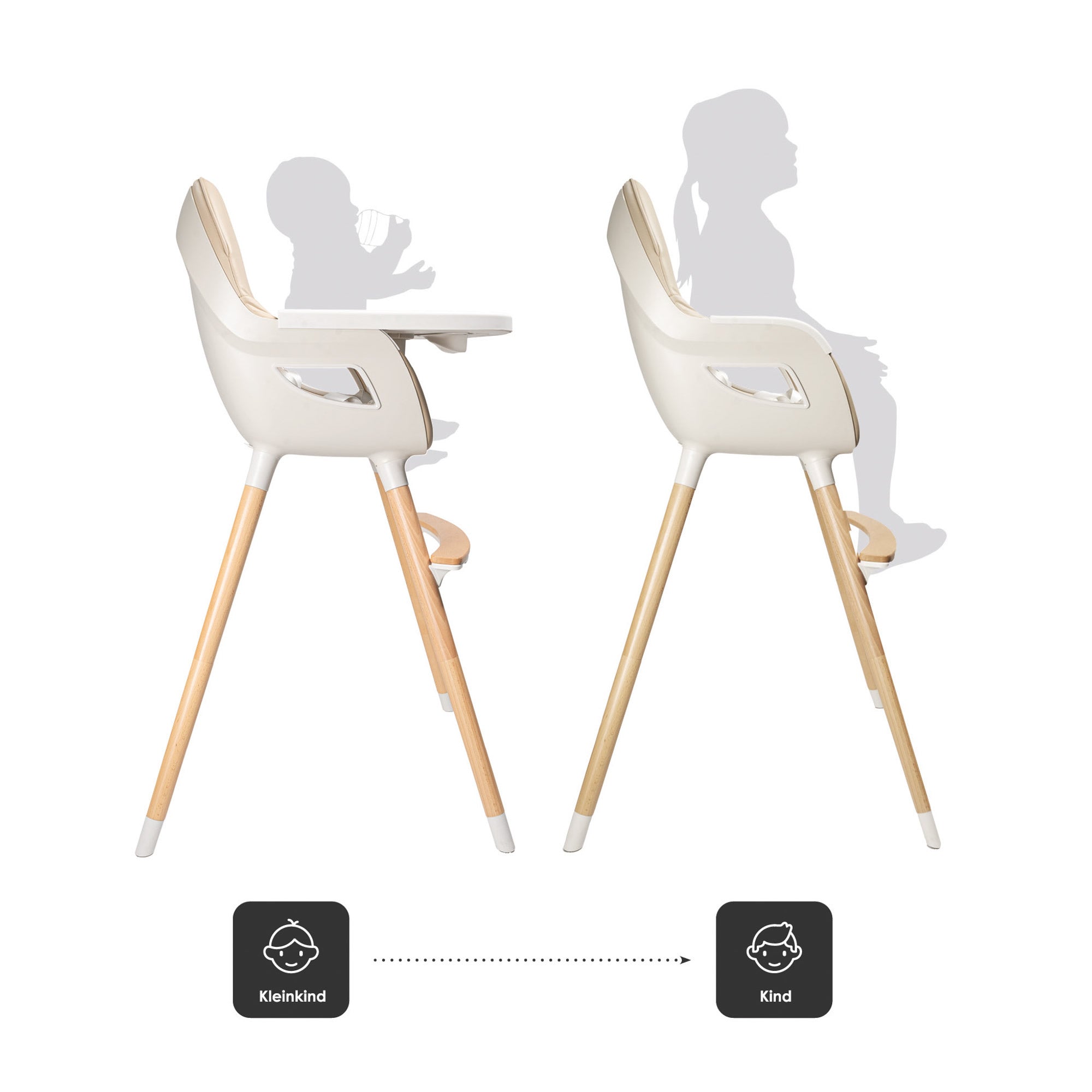 BabyGo Hochstuhl Skandi Kinderstuhl Kinderhochstuhl