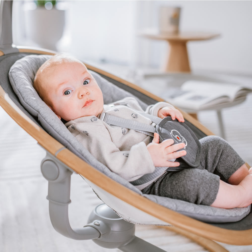 BabyGo Babywippe Homey Elektrische Wippe mit Musik Holz BabyGo Babywippe Homey Elektrische Wippe mit Musik Holz