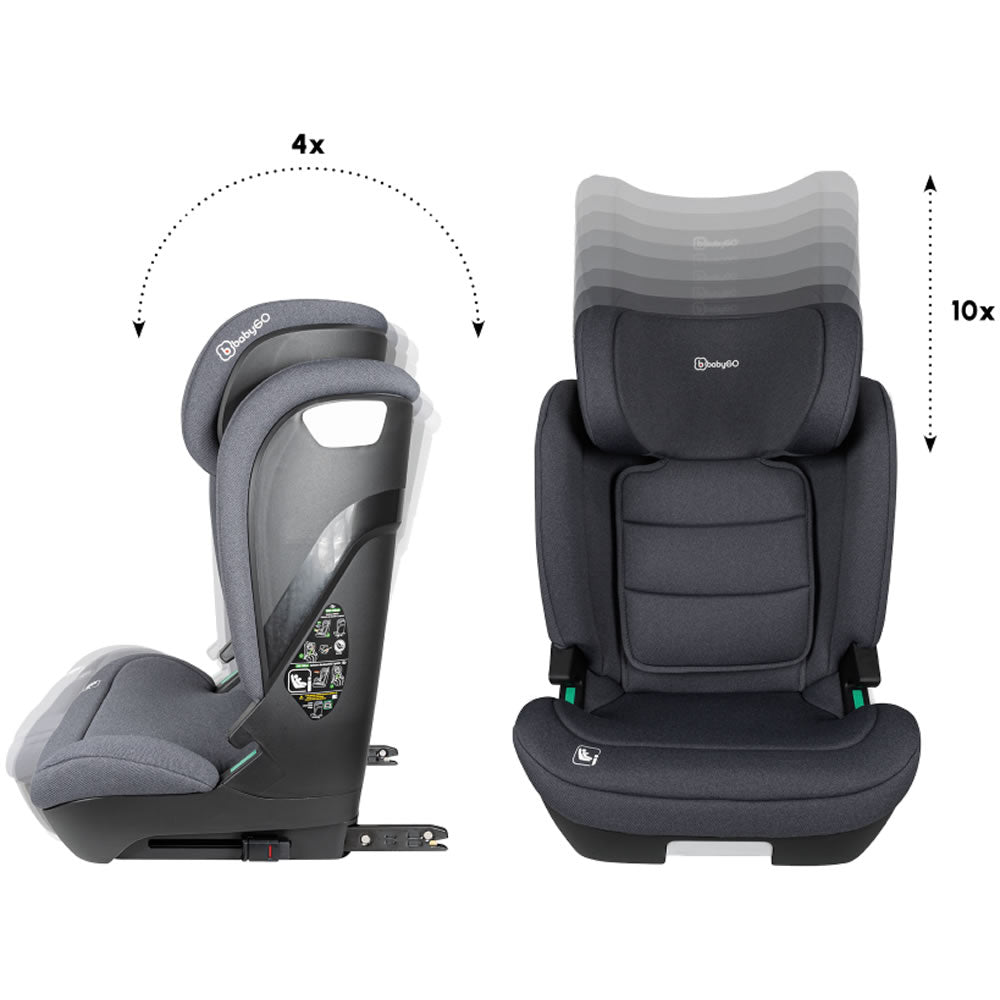 Babygo Kindersitz Motion Autositz verstellbare Rückenlehne 100-150 cm