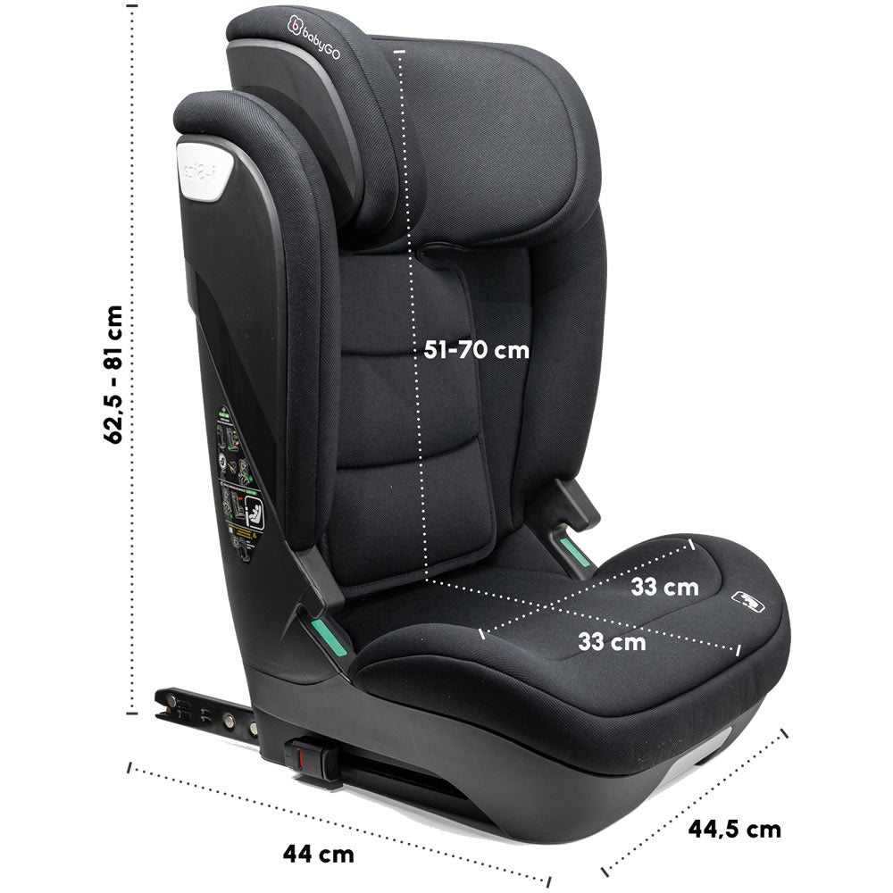 Babygo Kindersitz Motion Autositz verstellbare Rückenlehne 100-150 cm