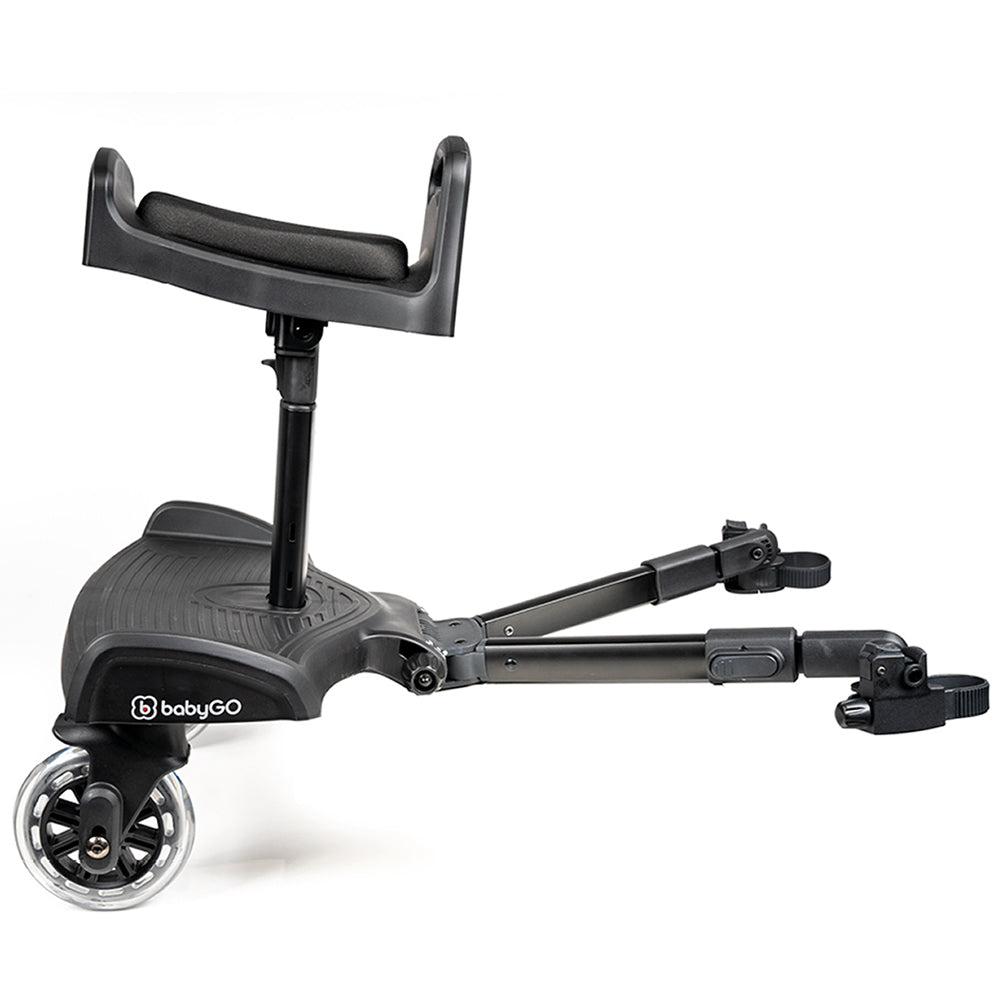BabyGo Buggy Board mit Sitz Kinderwagen Kiddy Trittbrett WeGo