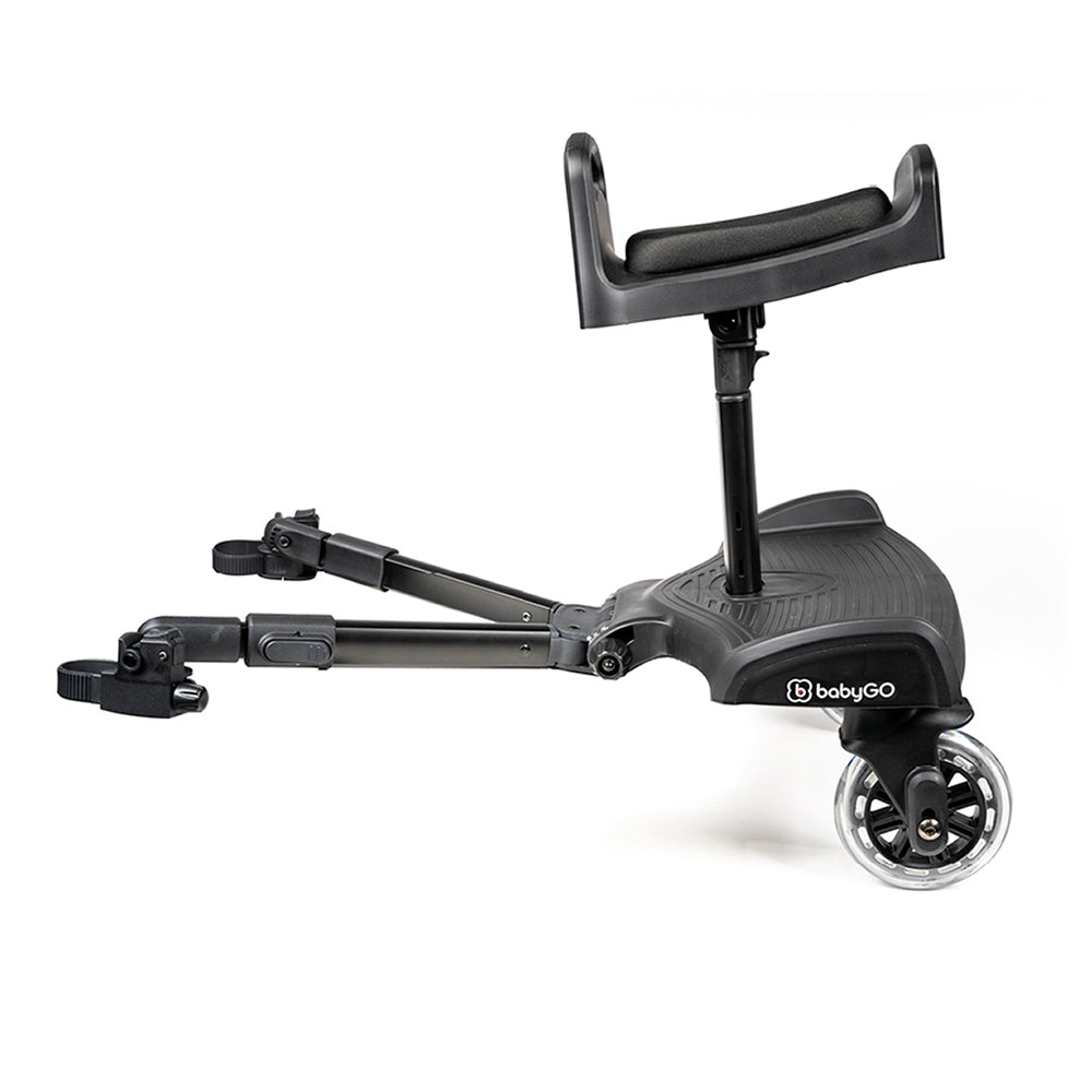 BabyGo Buggy Board mit Sitz Kinderwagen Kiddy Trittbrett WeGo