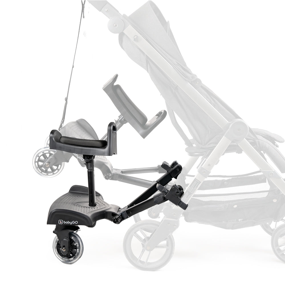 BabyGo Buggy Board mit Sitz Kinderwagen Kiddy Trittbrett WeGo