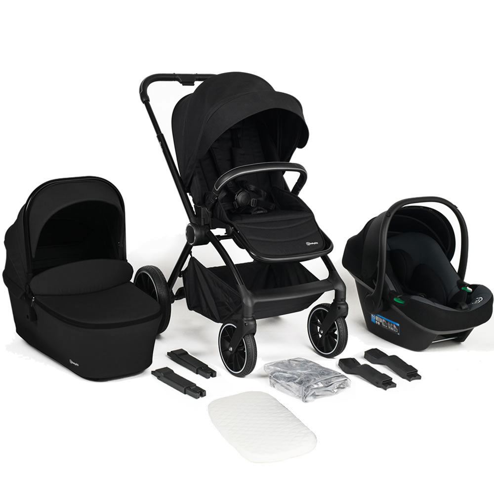 Knirpsenland Kinderwagen 3 in 1 Komplettset inkl. Babyschale Sevilla