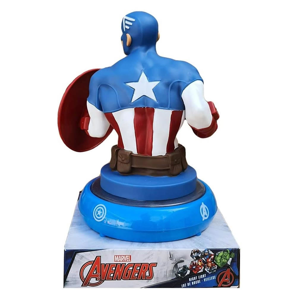 Captain America Nachttischlampe Kinder Nachtlicht LED 3D Avengers