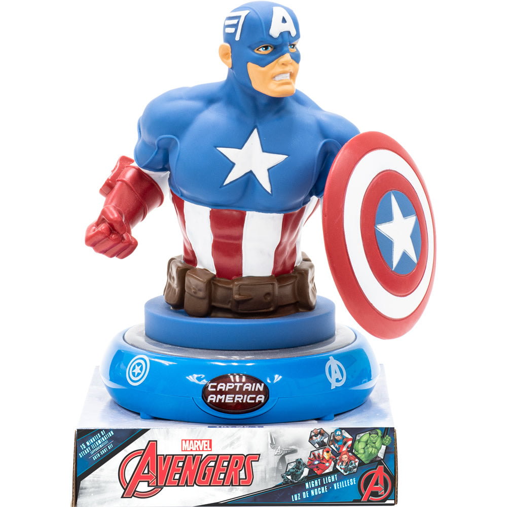 Captain America Nachttischlampe Kinder Nachtlicht LED 3D Avengers