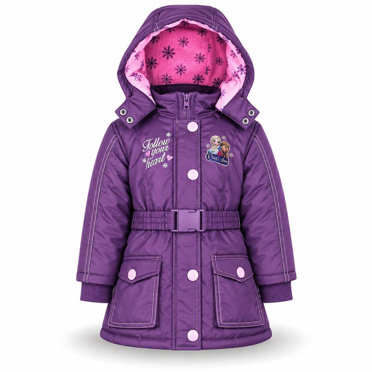 Disney Frozen Winterjacke Mädchen – Wintermantel mit Kapuze