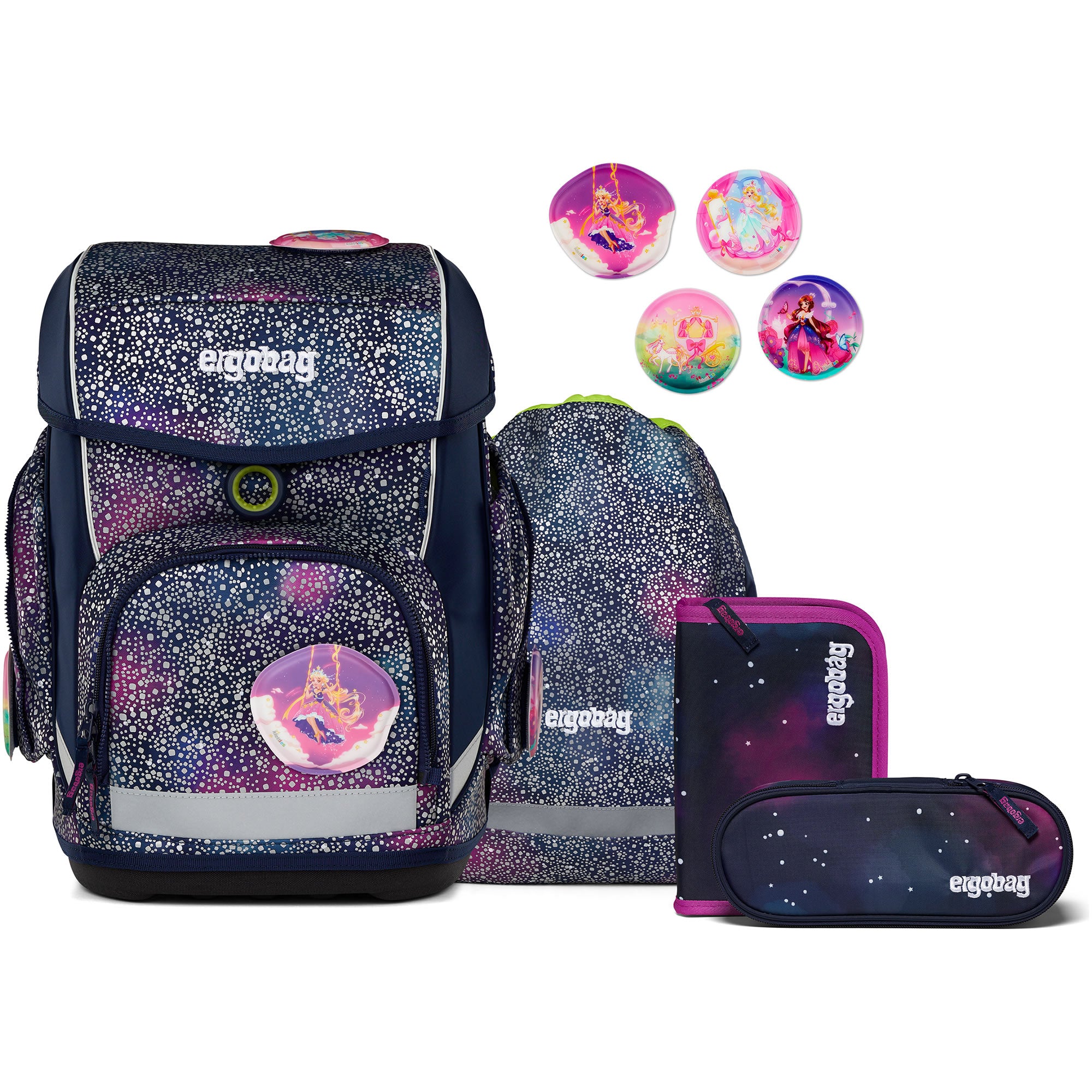 Ergobag Cubo Schulranzen Bärlaxy – Set 5-tlg.