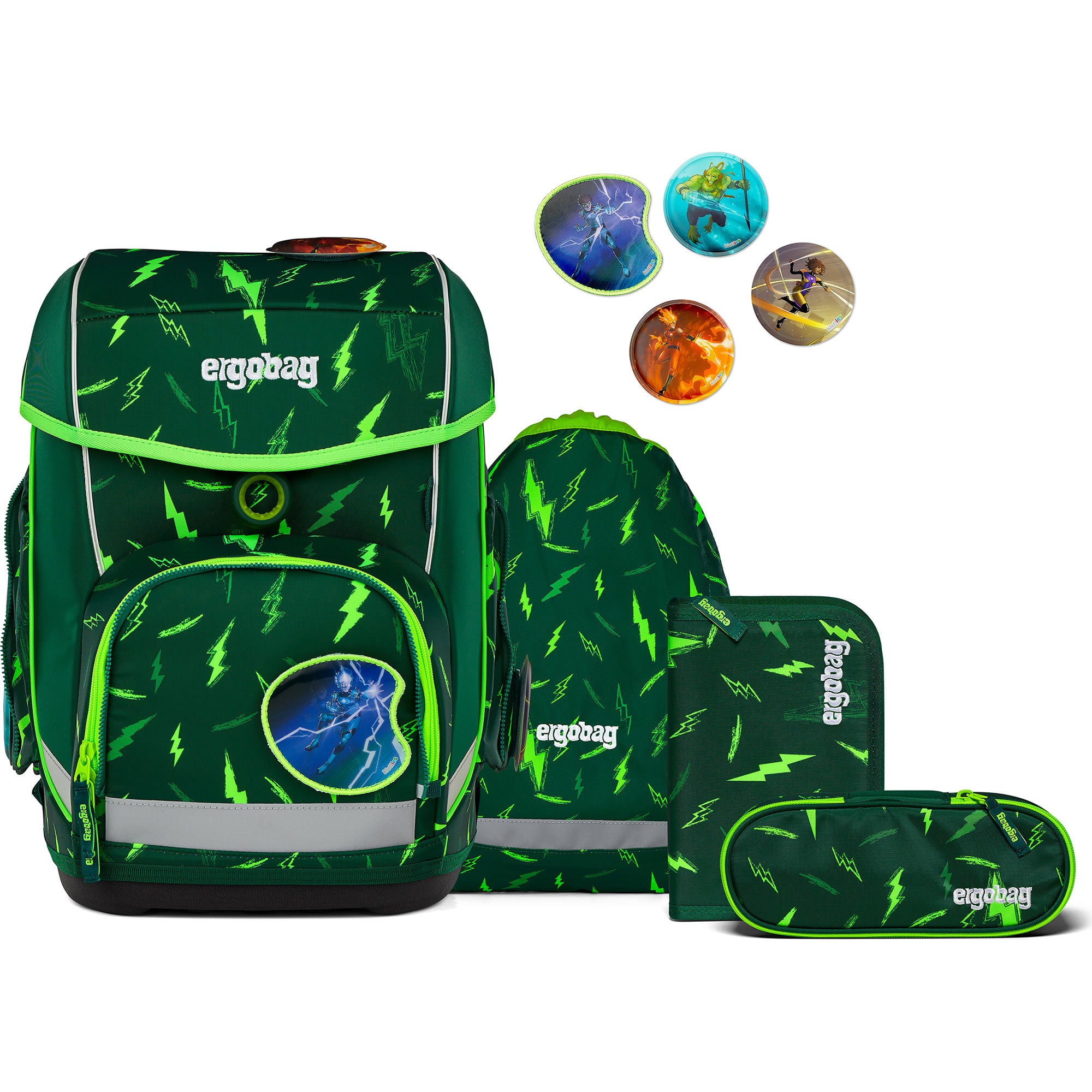 Ergobag Cubo Schulranzen Bärtastisch – Set 5-tlg.